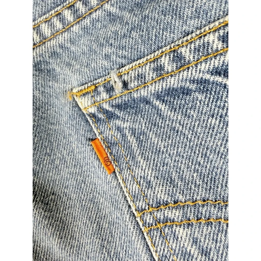 Vtg Levi's 505 Jeans Mens 34x30 Orange Tab Regular Fit Straight Leg US (33x25)